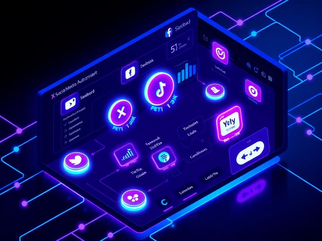 Social media automation dashboard for TrafficOS AI